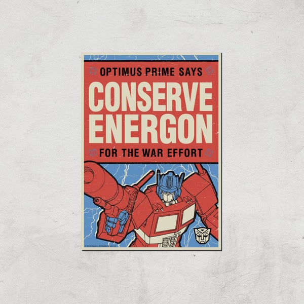 Transformers Conserve Energon Poster Art Print - A4 - Print Only