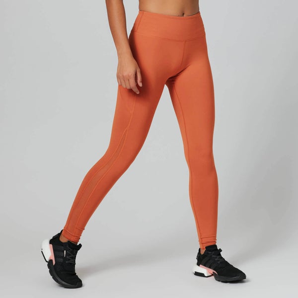 Power Mesh Leggings - Orange