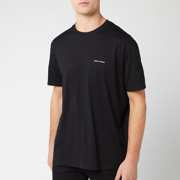 Armani Exchange Men's Small Script Logo T-Shirt - Black