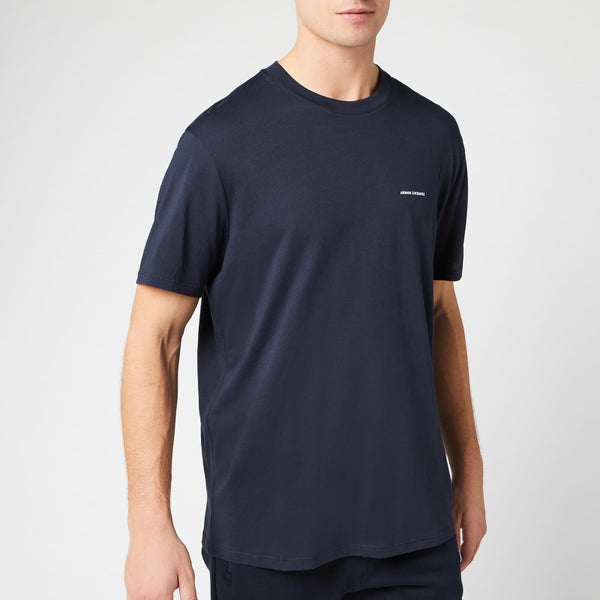 Armani Exchange Men's Small Script Logo T-Shirt - Navy