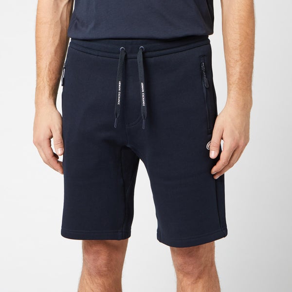 Armani Exchange Men's Small Logo Sweat Shorts - Navy