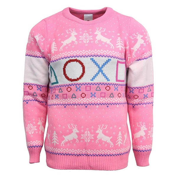 PlayStation Official Pink Knitted Christmas Sweater