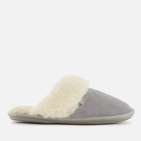 Barbour Women's Lydia Suede Mule Slippers - Grey