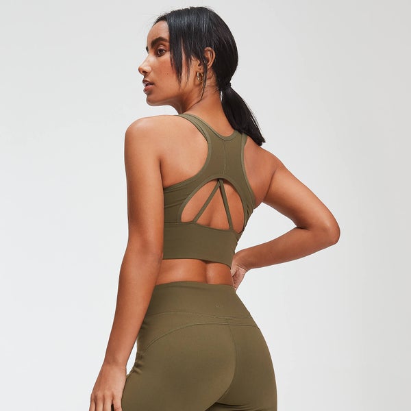 Power Longline Sports Bra - Avocado