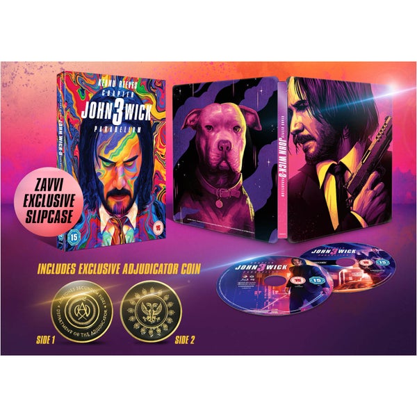 John Wick Parabellum – Steelbook 4K Ultra HD Exclusif (Également inclus : Blu-ray, pièce de collection exclusive et un étui)