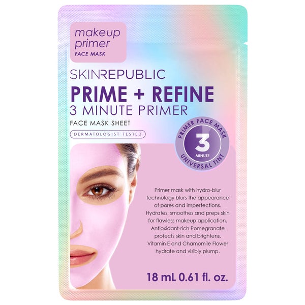 Skin Republic Face Sheet Mask Prime + Refine 3 Minute Primer 18ml (Pack of 10)