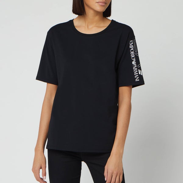 Emporio Armani EA7 Women's Side Logo T-Shirt - Black