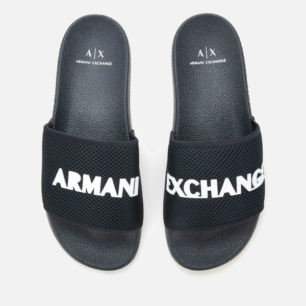 Armani Exchange Men's Slide Sandals - Blue/Optical White