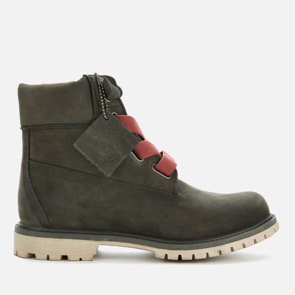 Timberland Women's 6 Inch Premium Convenience Boots - Dark Green Nubuck