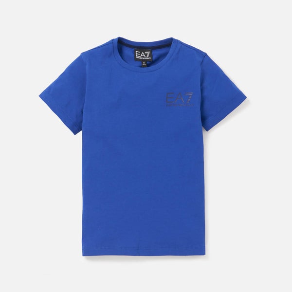 EA7 Boys' Train Core ID Short Sleeve T-Shirt - Mazarine Blue