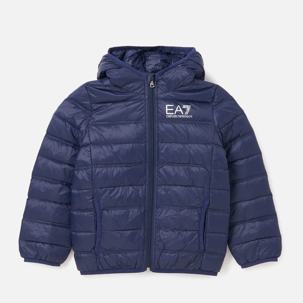 EA7 Boys' Sporty Core Identity Hooded Jacket - Navy