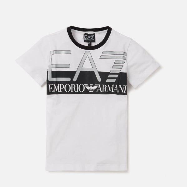 EA7 Boys' Train Visibility Short Sleeve T-Shirt - White
