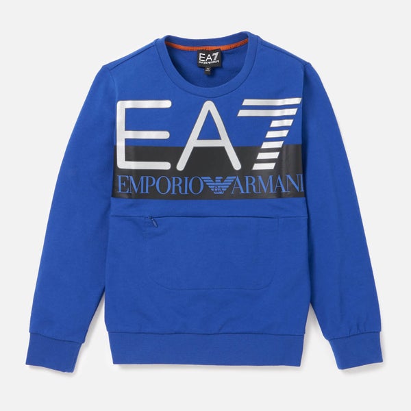 EA7 Boys' Train Visibility Sweatshirt - Mazarine Blue