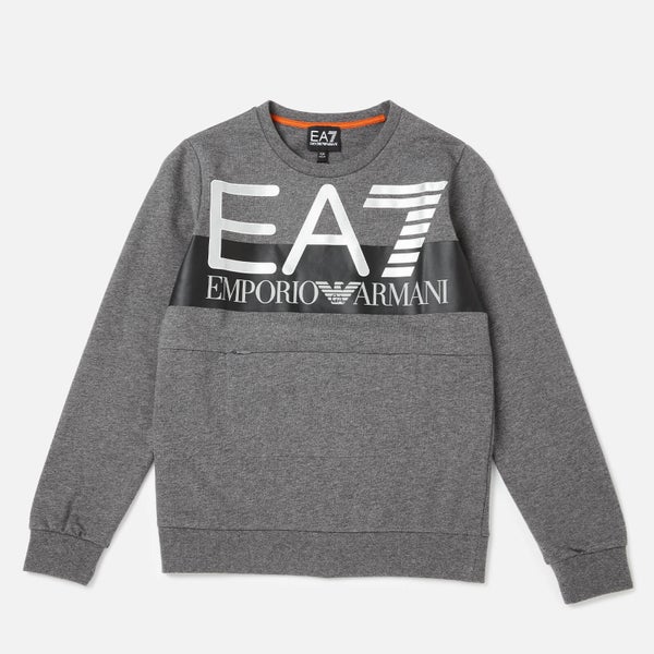 EA7 Boys' Train Visibility Sweatshirt - Dark Grey Melange