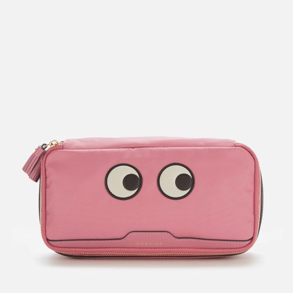 Anya Hindmarch Women's Make Up Eyes Cosmetic Case - Light Clay