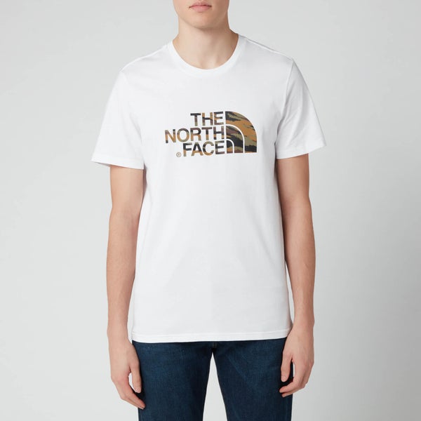 The North Face Men's Easy Short Sleeve T-Shirt - TNF White/British Khaki Tiger Camo Print