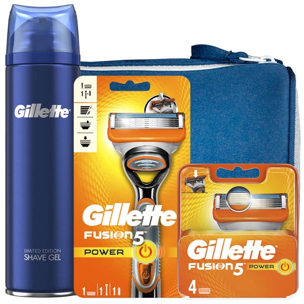 Gillette Fusion5 Power Shaving Kit with Wash Bag
