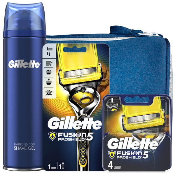 Gillette Fusion5 ProShield Shaving Kit with Wash Bag