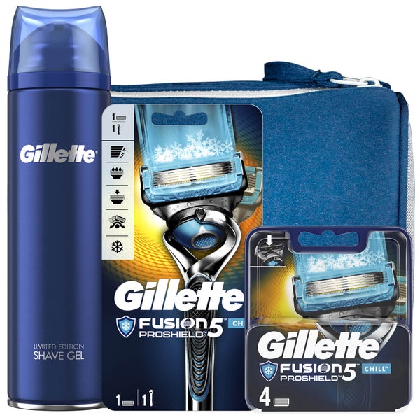 Gillette Fusion5 Proshield Chill Shaving Kit with Wash Bag