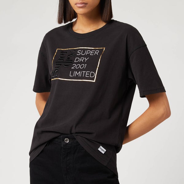Superdry Women's Mila Oversized Graphic T-Shirt - Black