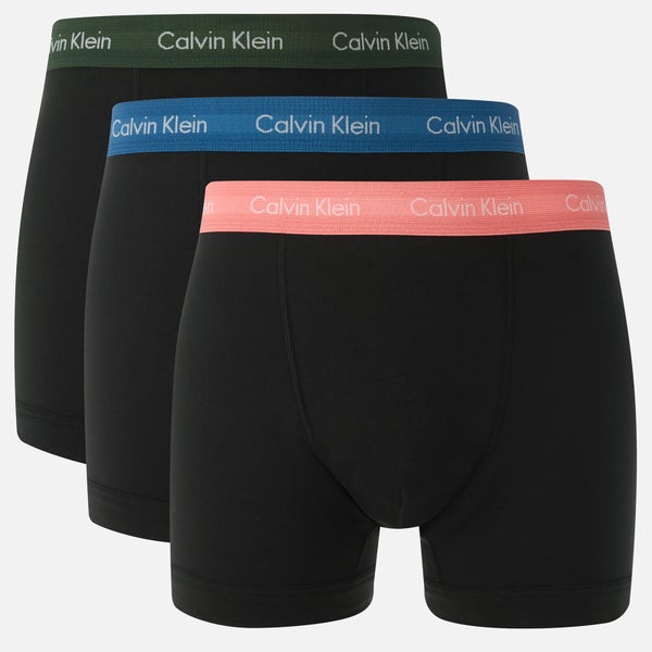 Calvin Klein Men's 3 Pack Trunks - Black/Pomelo/Duffel Bag/Tempe Blue
