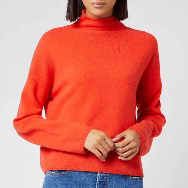 Whistles Women's Soft Roll Neck Wool Sweater - Flame