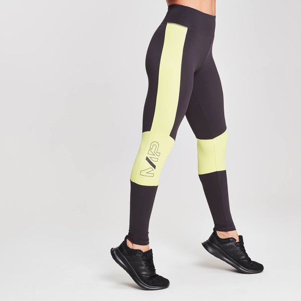 MP Damen Colour Block Branded Sports Leggings - Slate