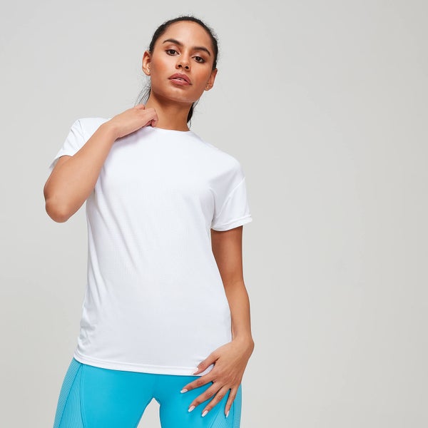 Camiseta Textured Training de Mujer - Blanco