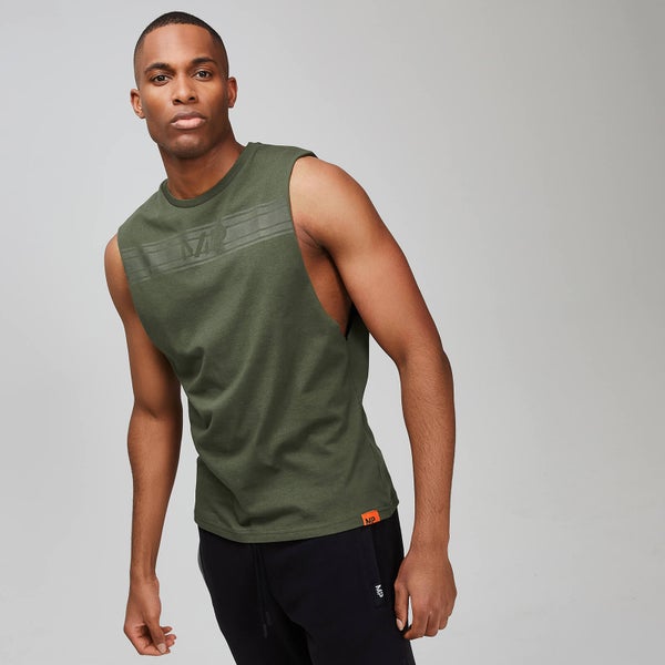 MP Men's Rest Day Drop Armhole Tank Top - Army Green - S