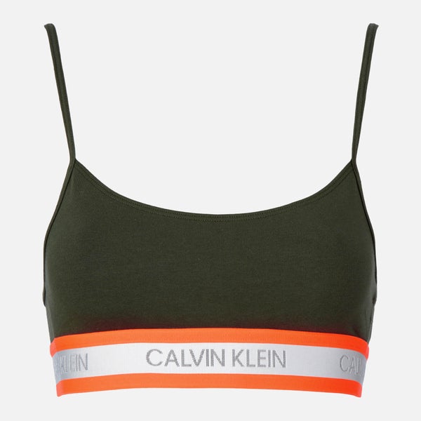 Calvin Klein Women's Neon Detail Unlined Bralette - Duffel Bag