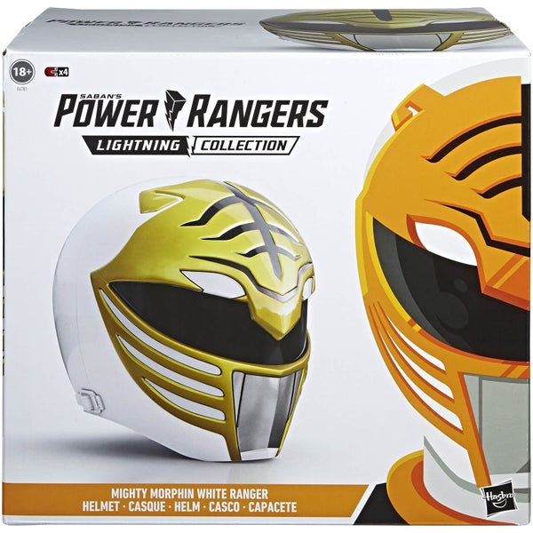 Hasbro Power Rangers Lightning Collection Mighty Morphin Ranger blanc Replique Chapeau 1:1