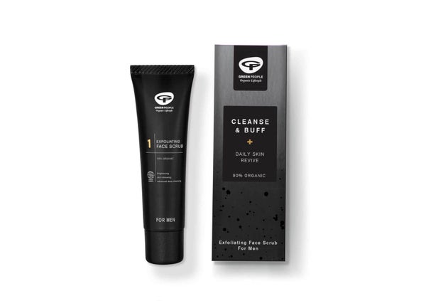 Green People Men's Cleanse and Buff Daily Skin Revive Stocking Filler 30ml