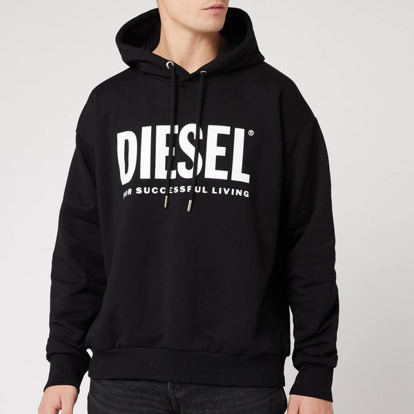 Diesel Men's Division Diesel Logo Hoodie - Black