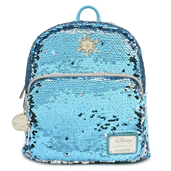 Loungefly Disney Frozen Elsa Reversible Sequin Mini Backpack