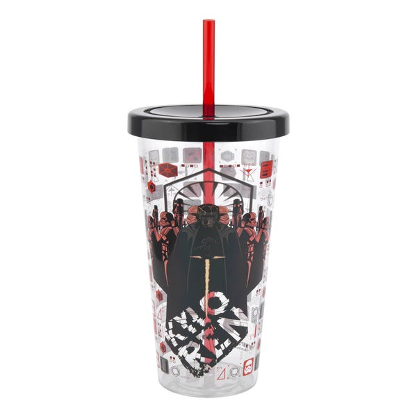 Star Wars Episode 9 Plastic Cup and Straw
