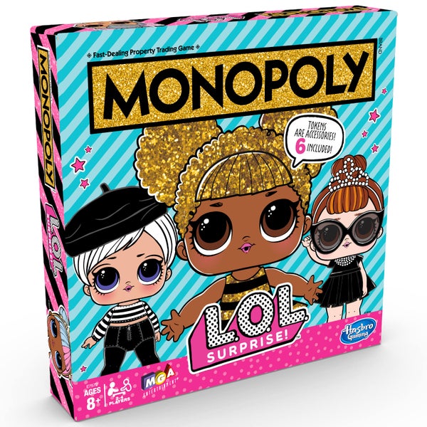 Jeu de plateau Monopoly édition L.O.L. SURPRISE! pour les joueurs de 8 ans et plus