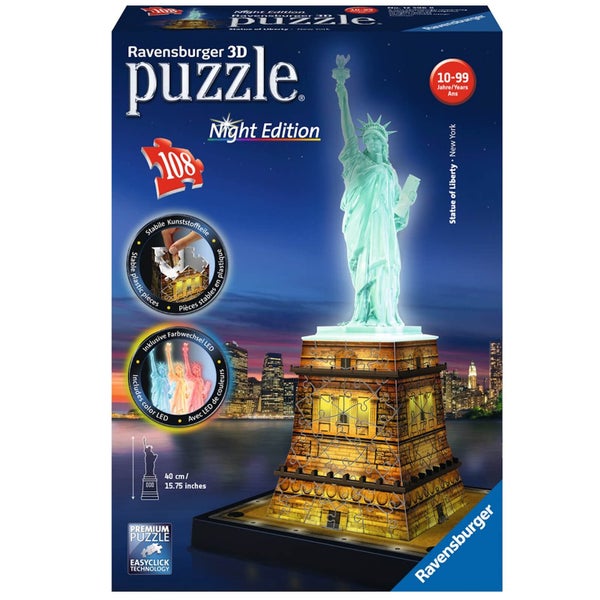 Ravensburger Statue of Liberty Night Edition 3D Puzzle (216 Pieces)