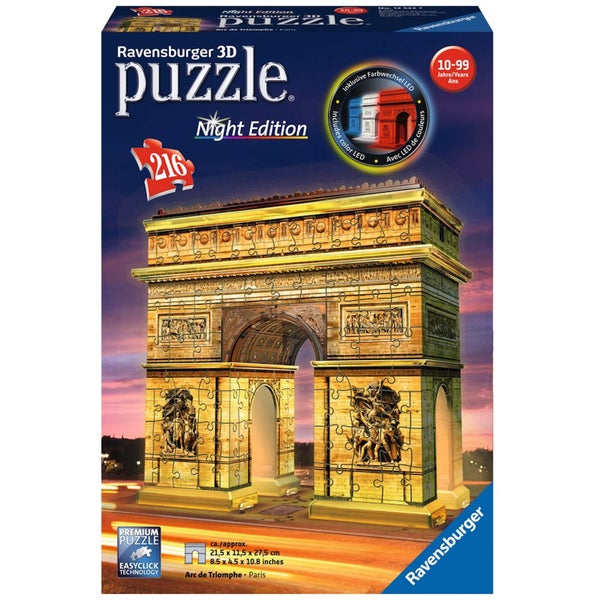 Ravensburger Arc de Triomphe Night Edition 3D Jigsaw Puzzle (216 Pieces)