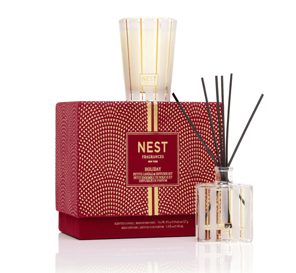 NEST Fragrances Festive Petite Holiday Candle and Diffuser Set