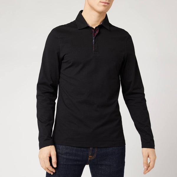 Barbour Men's Dunnet Long Sleeve Polo Shirt - Black
