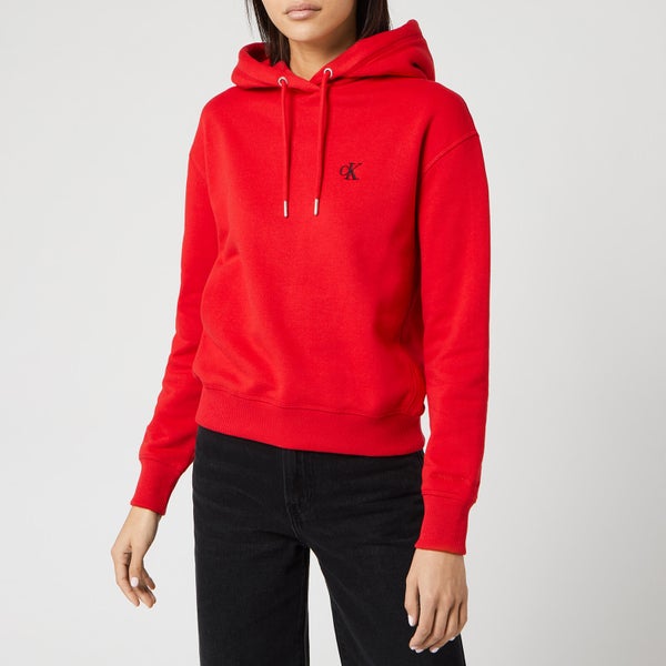 Calvin Klein Jeans Women's Embroidery Hoody - Racing Red