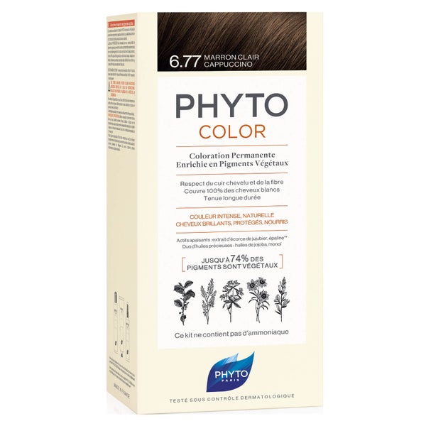 Фитокраска для волос Phyto Hair Colour by Phytocolor, оттенок 6.77 Light Brown, 180 г