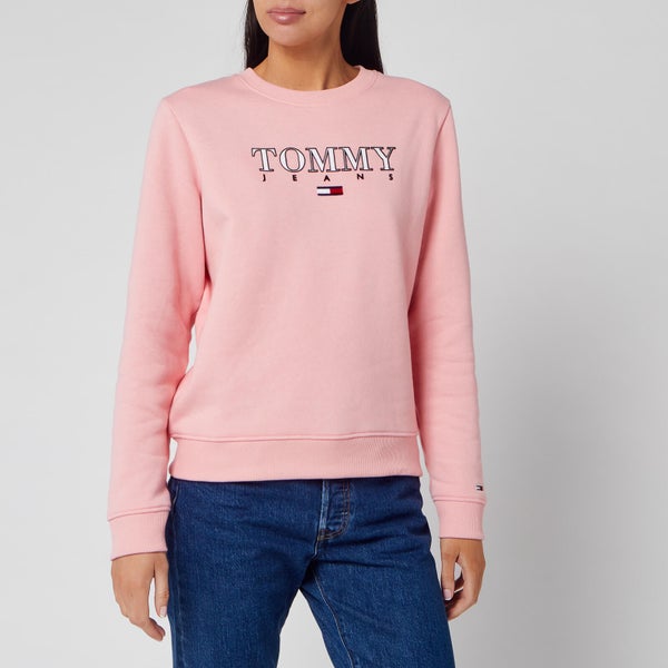 Tommy Jeans Women's Essential Logo Sweatshirt - Pink Icing