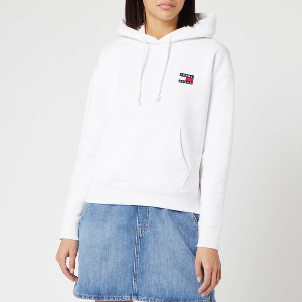 Tommy Jeans Women's Badge Hoody - Classic White