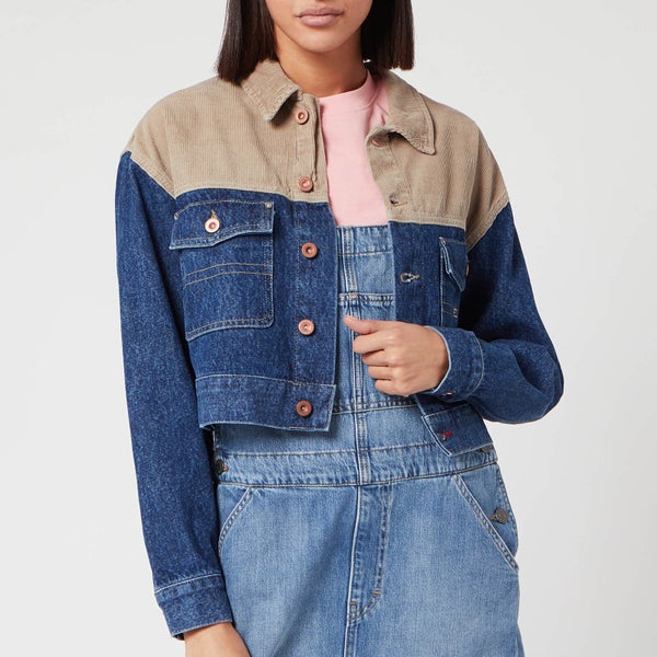 Tommy Jeans Women's Cropped Trucker Jacket - New Care Mix Rig