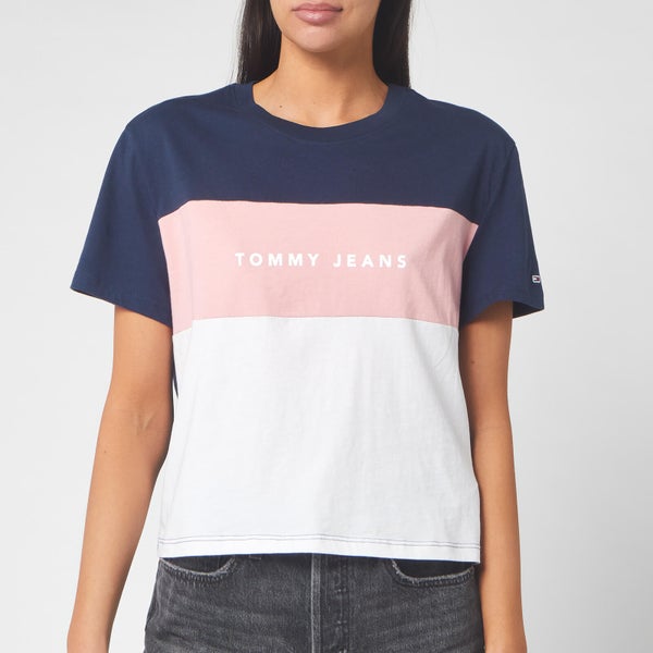 Tommy Jeans Women's Stripe Logo T-Shirt - Classic White