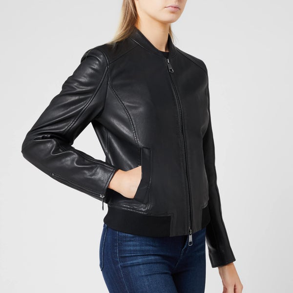 BOSS Hugo Boss Women's Jamegan Leather Jacket - Black