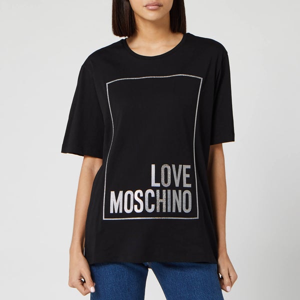 Love Moschino Women's Logo Box T-Shirt - Black