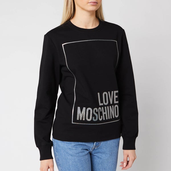 Love Moschino Women's Logo Box Sweatshirt - Black