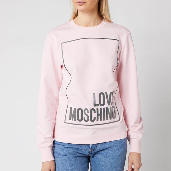 Love Moschino Women's Logo Box Sweatshirt - Pink